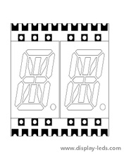 0.4 Inch dual Digit 14 Segment SMD Display