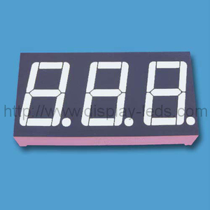 0.56 inch triple digit seven segment Display with static circuit
